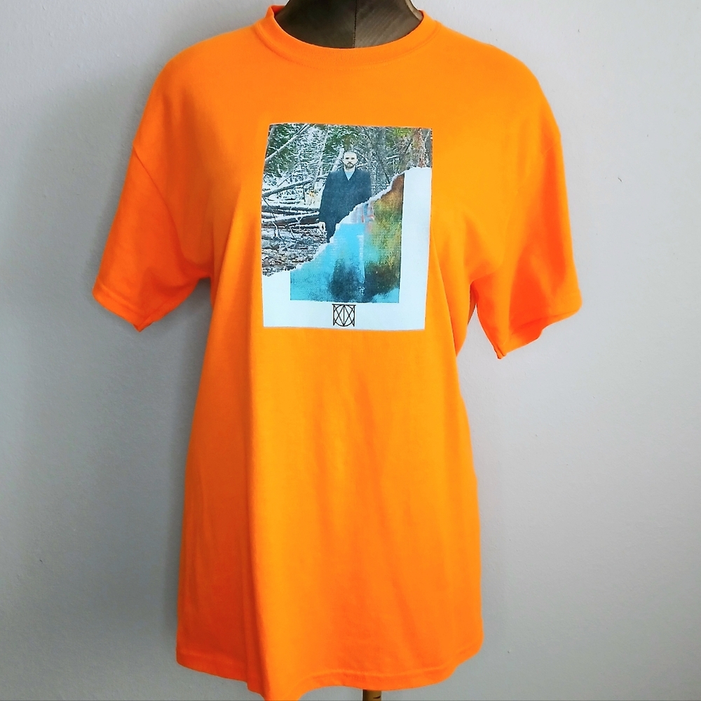 Justin Timberlake Graphic Tee Unisex Neon Orange Man of The Woods Tour 2019